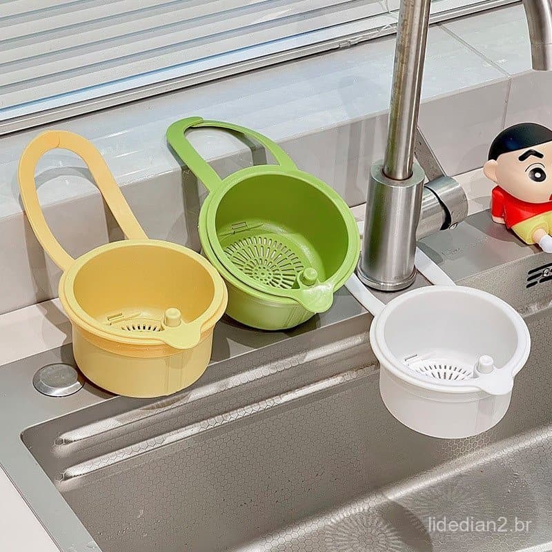 Criativo pendurado cesta de drenagem de cozinha desodorante Anti-bloqueio filtro resíduos seco molhado lixo vazamento Ne