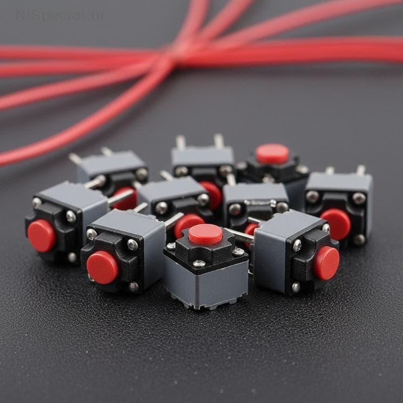 [Nis] 10 Unidades Kailh Silent Switch 6x6x7.3mm Micro Botão Mudo Para Mouse Sem Fio Qui Response Substituição Silenciosa