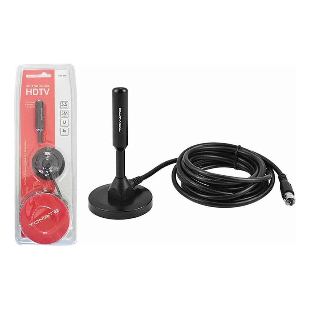 Antena Digital Tv Canal Hdtv/uhf/vhf Interna Externa Cabo 5m