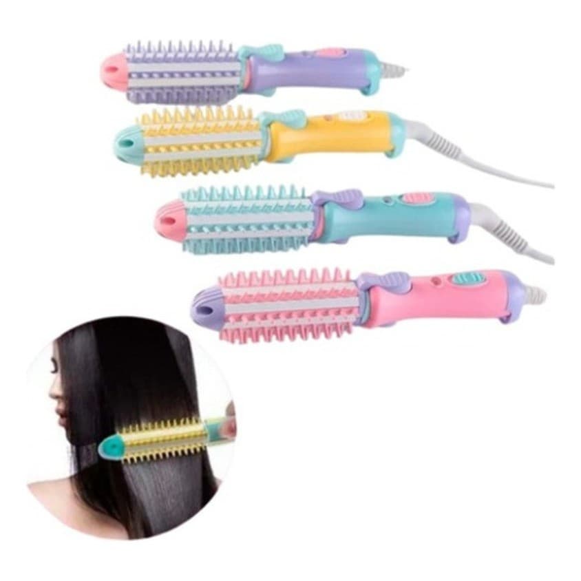Escova Modeladora 2 em 1 | Alisa e Modela | Chapinha Portátil Bivolt – Prática e Eficiente !