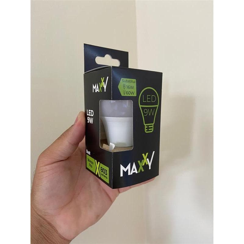 Lâmpada Led Bulbo Rosca E27 9w Branco Frio Maxxy