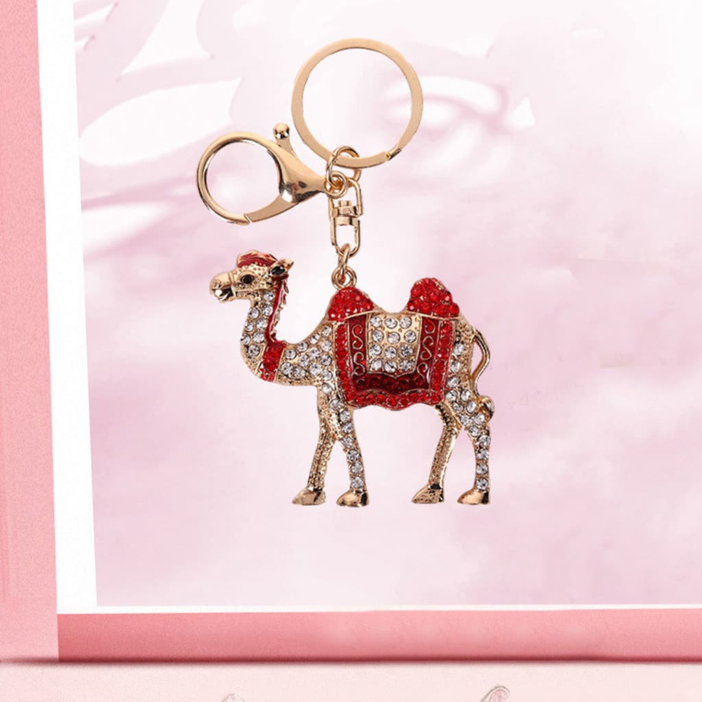 Chaveiros Com Pingente De Camelos De Strass , Bolsa Leve Pingentes De Cristal Para Itens Essenciais Versáteis Presentes