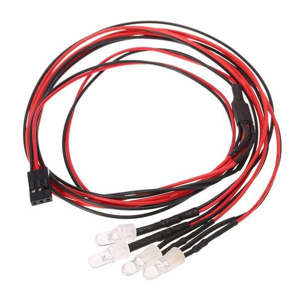 4 LED Kit De Luz 2 Branco 2 Vermelho Com Painel De Controle De Lâmpada 3CH Para Carro RC 1/10 1/8 TRX4 SCX10 D90