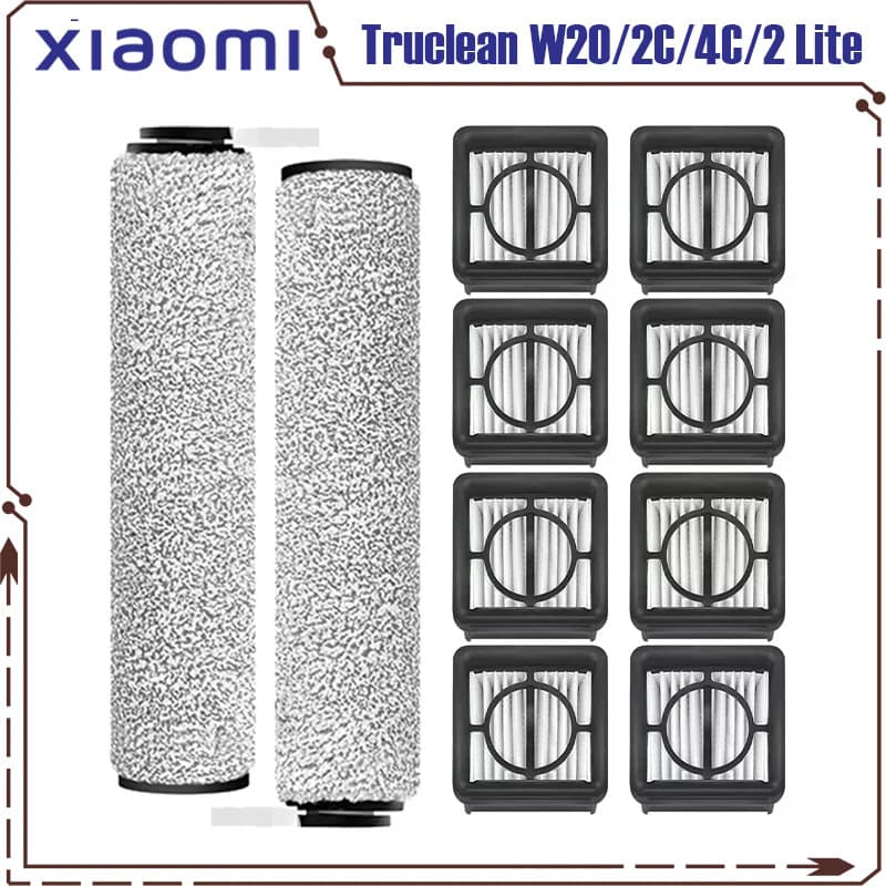 Para Xiaomi Truclean W20/2C/4C/2 Lite Rolo De Vácuo Molhado-Seco Escova Filtro Hepa Peças Acessórios Substituição