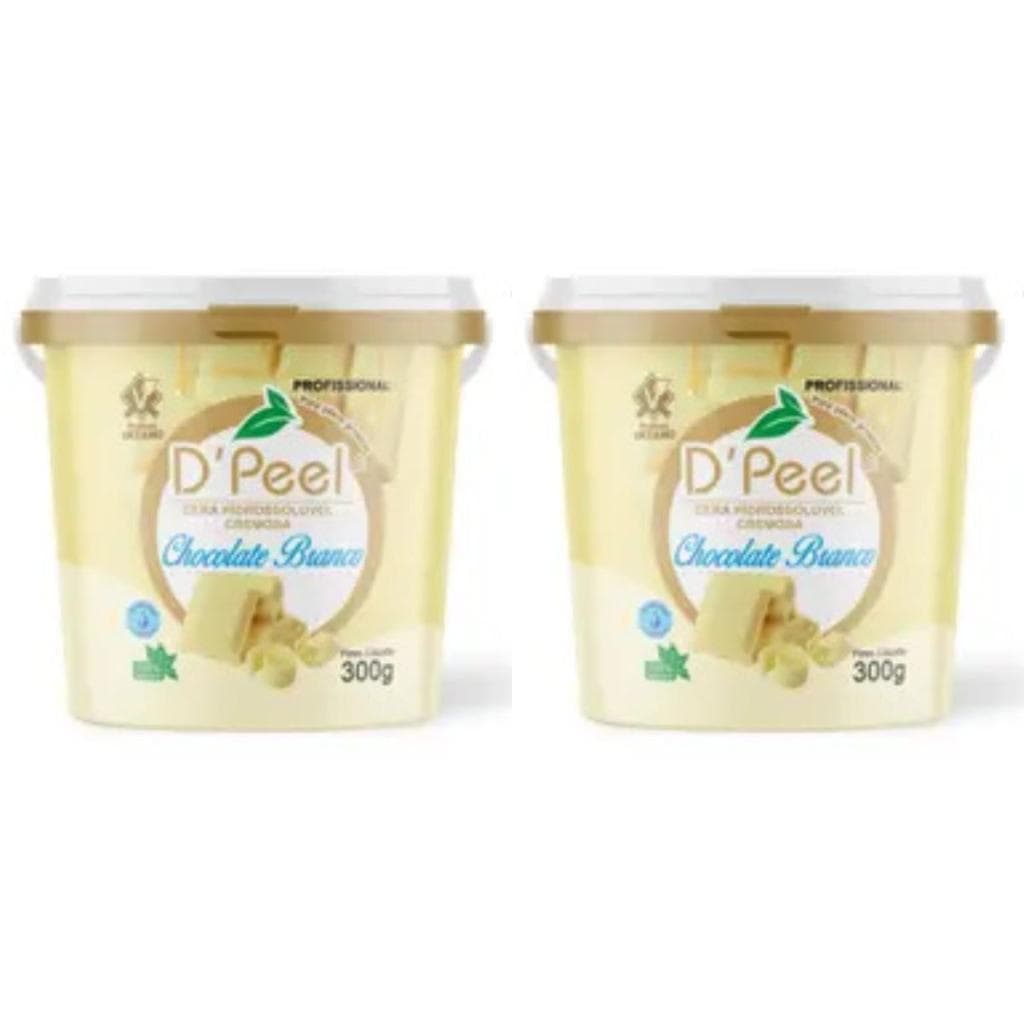 Kit 2 D´Peel Cera Depilatória Morna 300g - Chocolate Branco - Reds