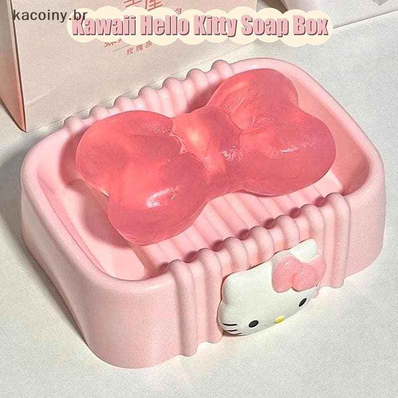 kainy Kawaii Sanrio Hello Kitty Bandeja De Sabonete Anime My Melody Saboneteiras Antiderrapantes Dreno Viagem Casa Banhe