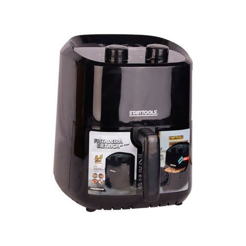 Fritadeira Elétrica Air Fryer Preto3,4 Litros Design Moderno 127v Preparação Saudável
