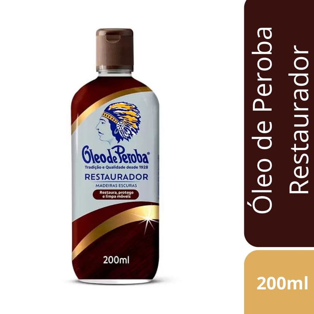 Óleo De Peroba Restaurador Madeira Escura Limpa Lustra e Protege