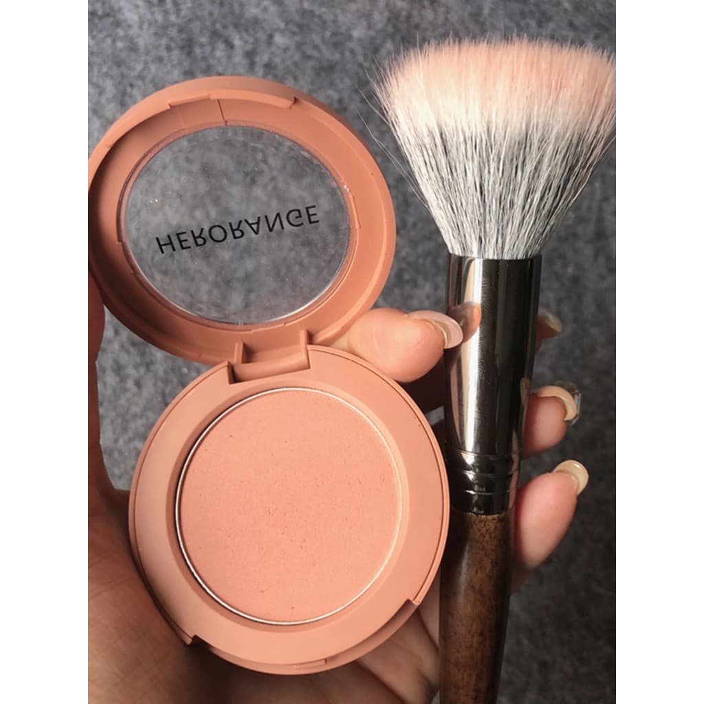 Lã ponto cor blush escova fina brilhante frente lã pequeno Animal cabelo blush feminino um pacote pincel de maquiagem be