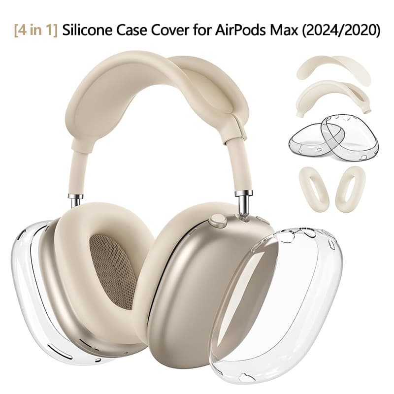 Adequado para capa protetora do Apple AirPods Max, capa protetora do AirPods Max, protetores auriculares de silicone, co