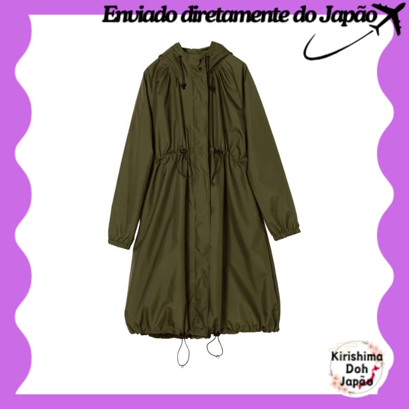 WbyWpc. Parka longa verde-oliva resistente à água e impermeável, elegante e fofa, feminina, para trabalho e escola