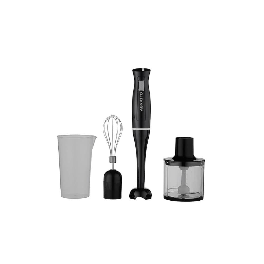 Mixer 3 em 1 Agratto Amix01 200W – Mixer, Batedor e Processador Preto