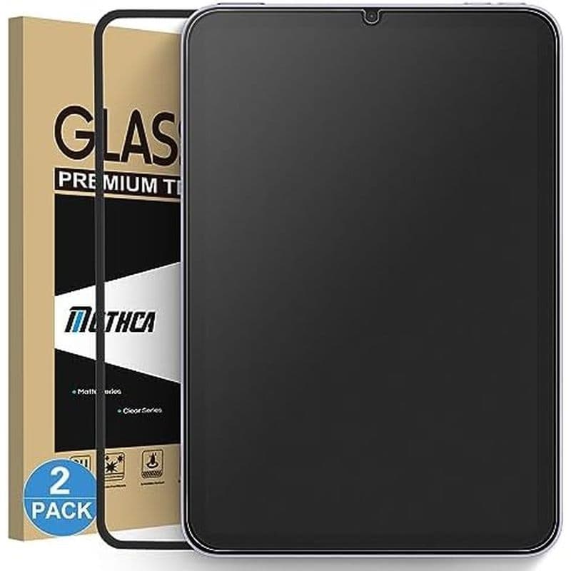 Protetor De Tela De Vidro Fosco Mothca 2 Pack Para iPad Mini 8.3 A17 Pro (2024) & amp ; 6 (2021) Com Moldura De Alinhame