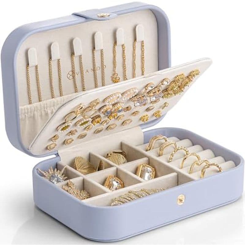 Estojo De Viagem VLANDO Para Mulheres , Meninas , Presentes Mãe , Caixa S De Couro PU Anéis , Colares , Pulseiras , Port