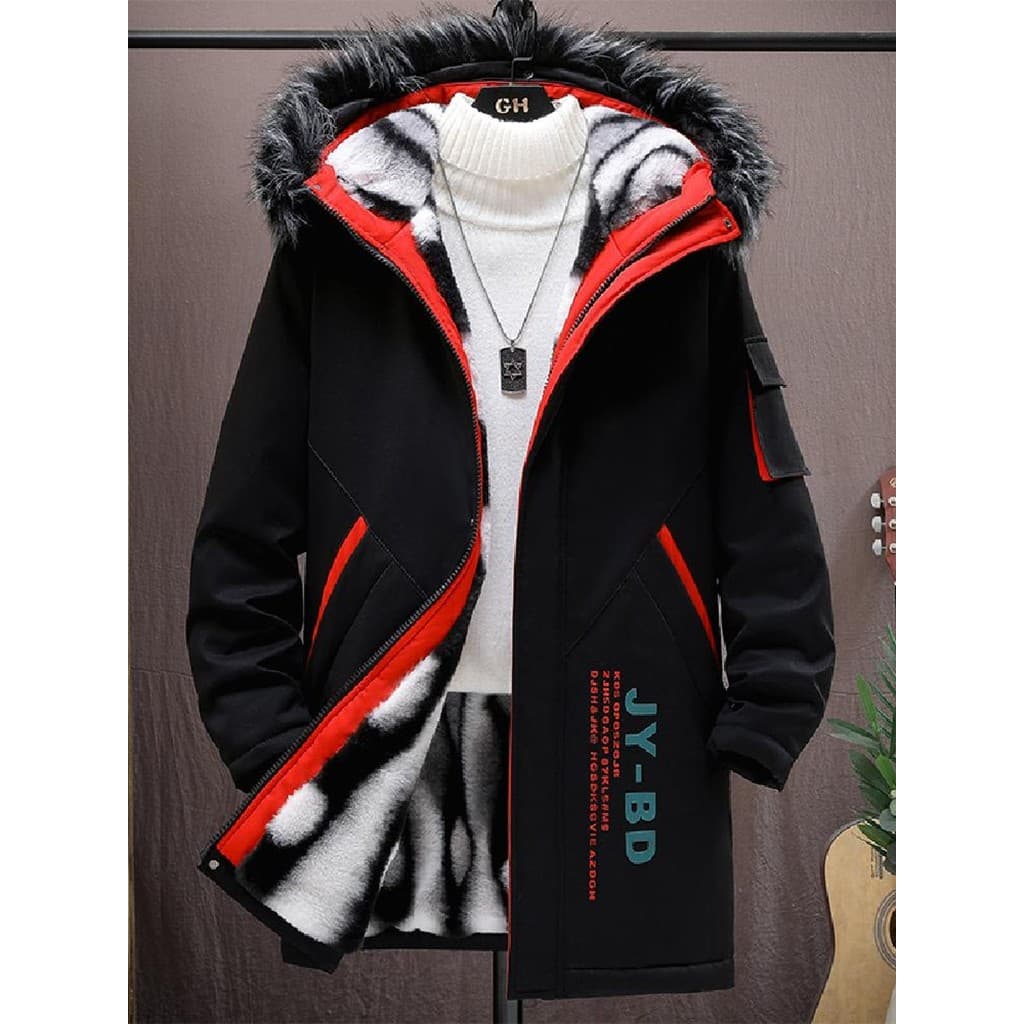 Jaqueta masculina de comprimento médio inverno 2026 novo estilo juventude na moda Parker jaqueta de algodão roupas mascu