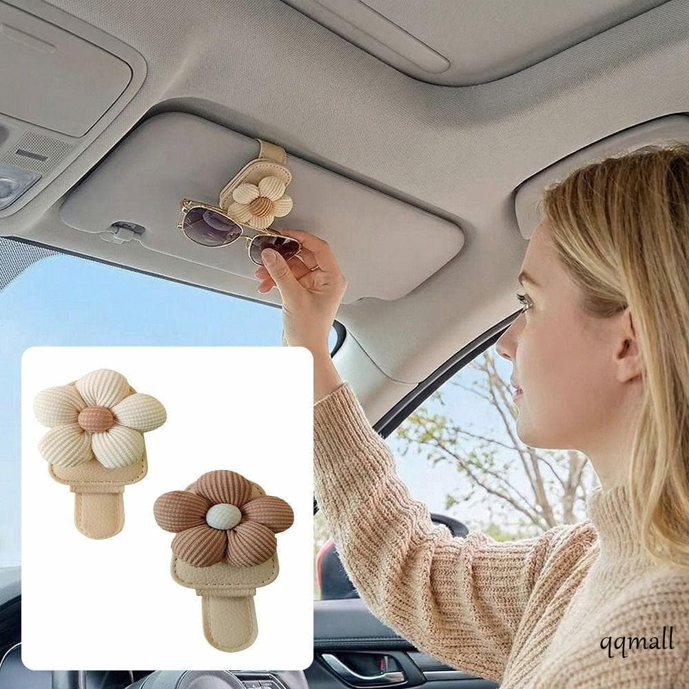 Suporte Para Óculos De Flores , Clipe De Viseira De Sol Compacto E Requintado Carro , Design