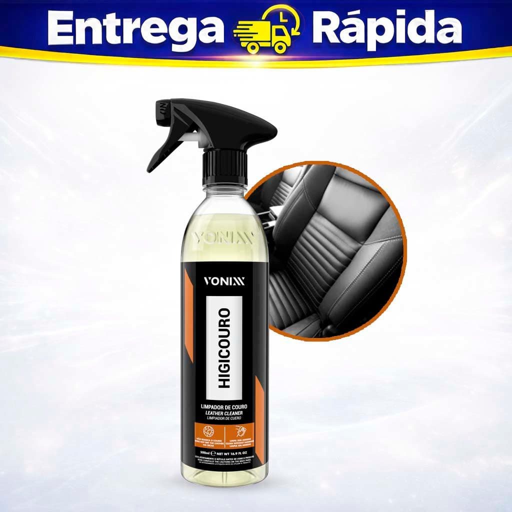 Limpador De Couro Higicouro Limpa E Higieniza 500ml Vonixx