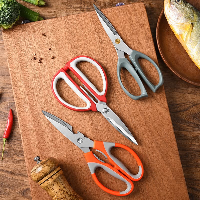 Tesoura de cozinha multifuncional, tesoura doméstica para matar peixes, corte de vegetais, corte de carne, tesoura forte
