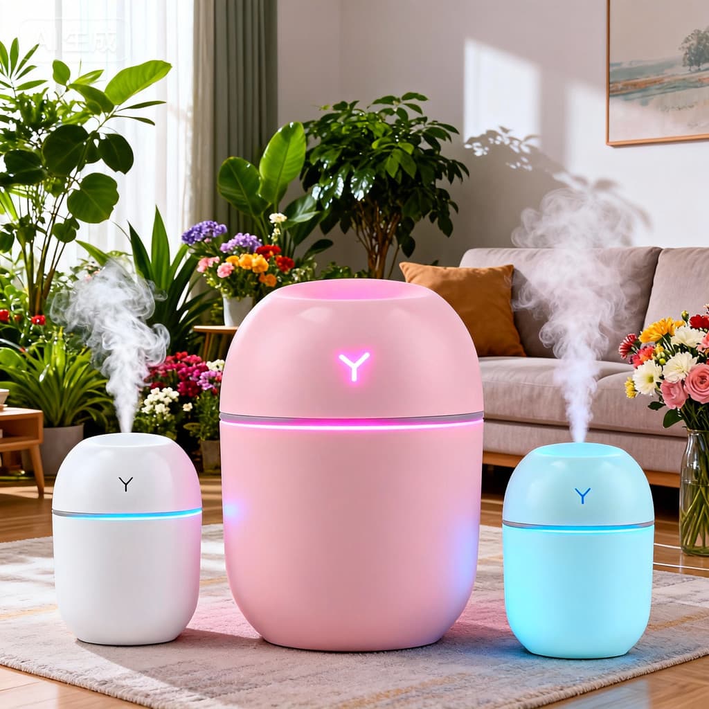 Difusor De Aromaterapia Ultrassônico Umidificador De Ar Purificador Led egg 220ml Casa Escritório Escola