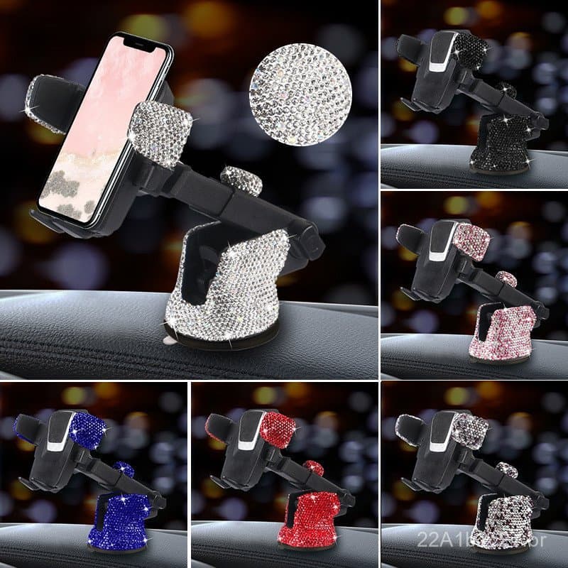 Suporte de celular para carro multifuncional de dupla utilização, com fixação em saída de ar, base de sucção com detalhe