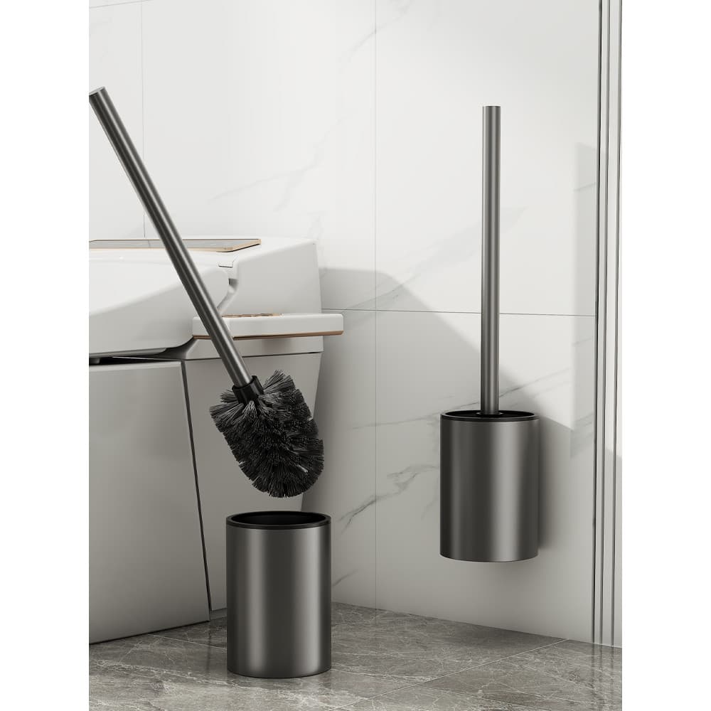 Escova de vaso sanitário doméstica, sem canto morto, escova de vaso sanitário, cabelo macio, agachamento, limpeza de vas