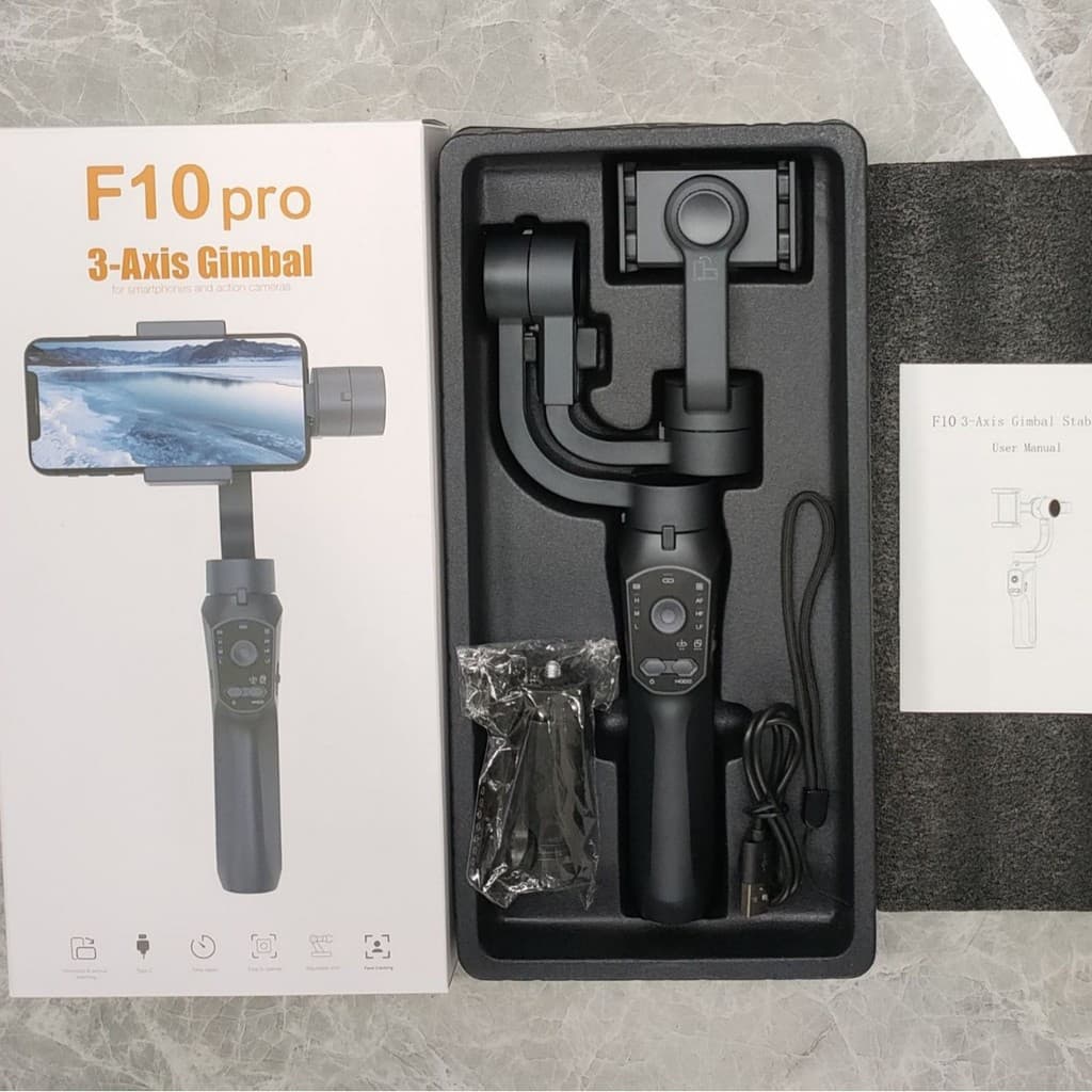 F10 PRO Handheld telefone móvel estabilizador cardan de três eixos anti-vibração influenciador eixo anti-vibração tiro v