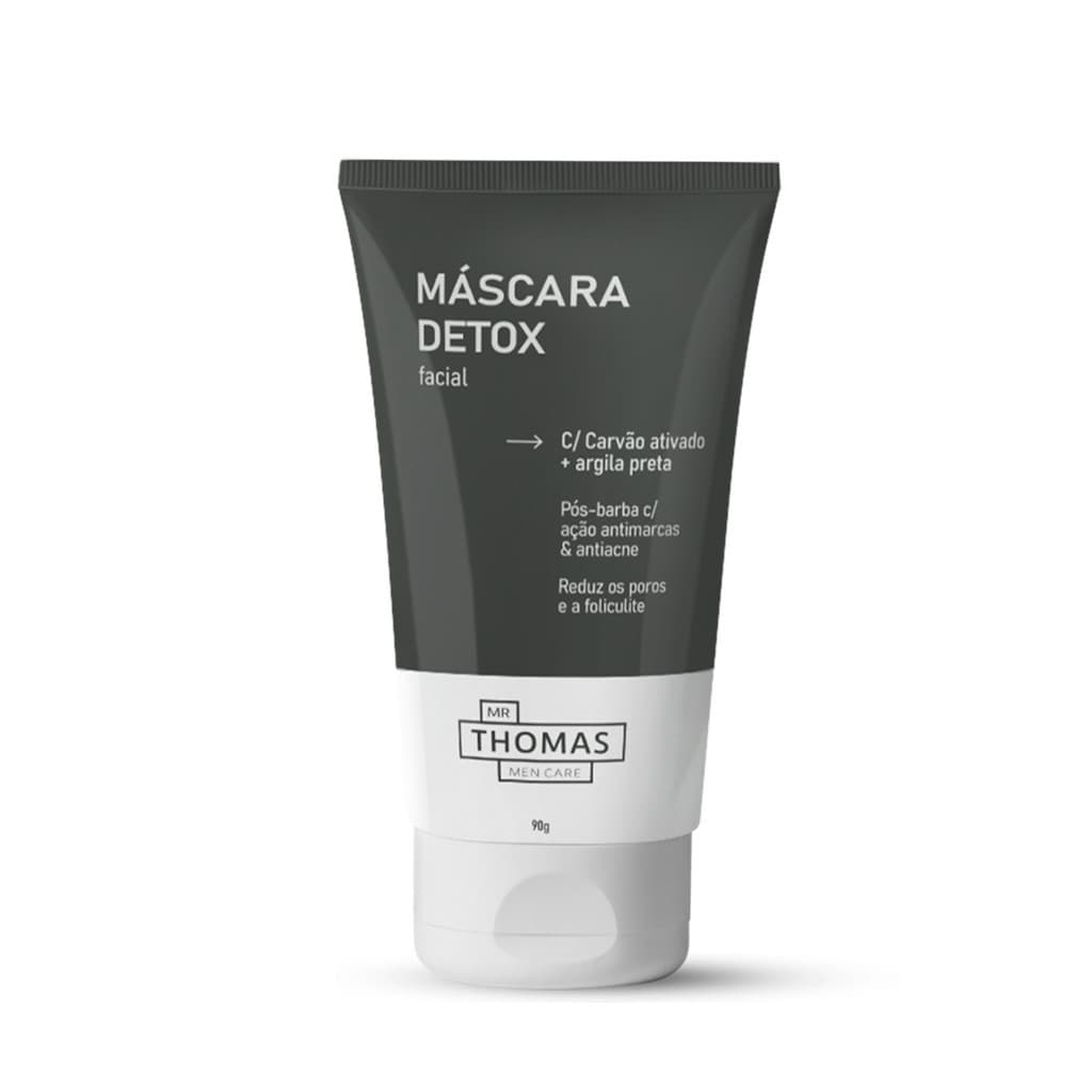 Máscara Facial Antiacne Detox Profissional Pós-Barba Antimarcas Efeito Revitalizante