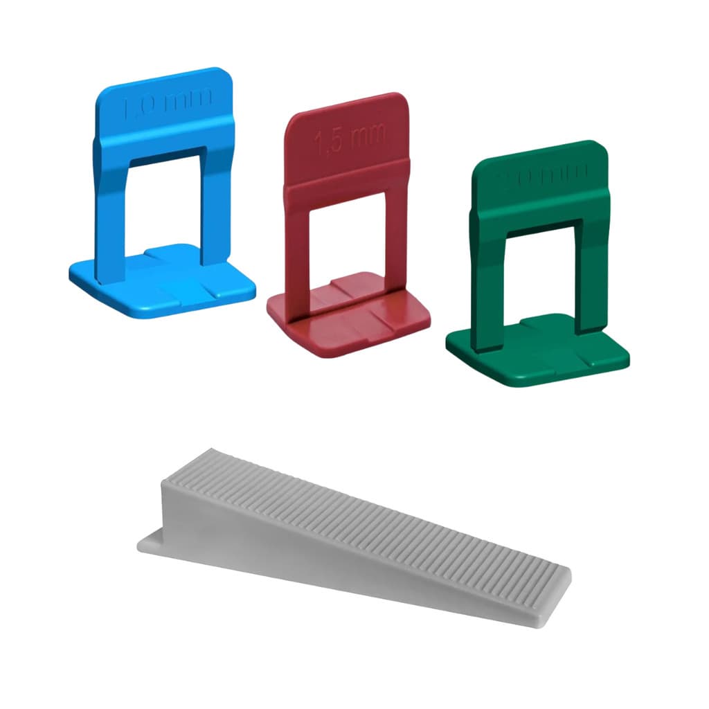 Kit 100 Nivelador + Cunha Azulejo Piso Slim Cerâmica Cortag