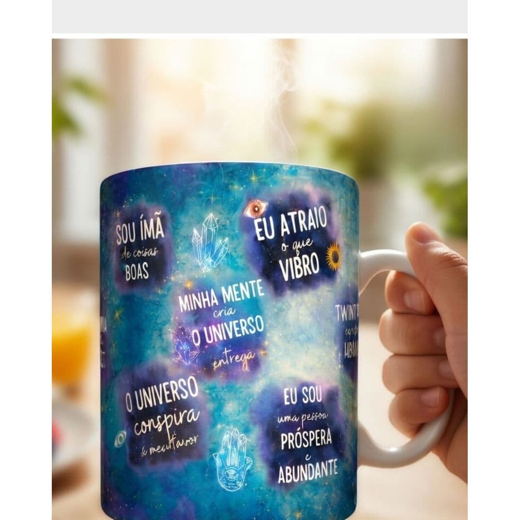 Caneca Xícara Copo Personalizada Cerâmica Afirmações Positivas 325ml Gratidão