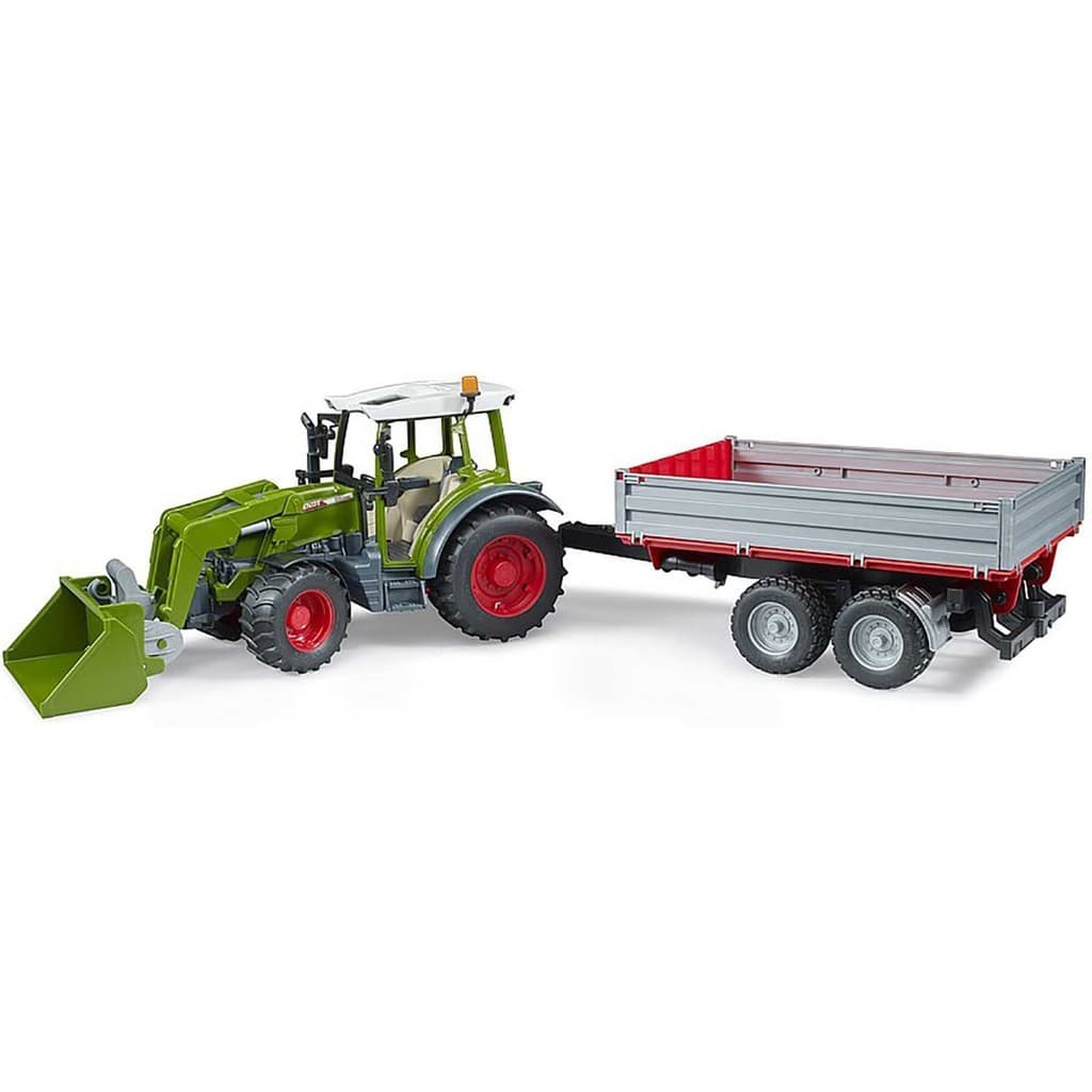 Miniatura Trator  Fendt Vario 211 com reboque Bruder 1/16 Envio Rápido