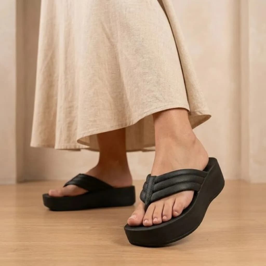 Sandália Nuvem Plataforma Chinelo Feminina Ortopedica Leve