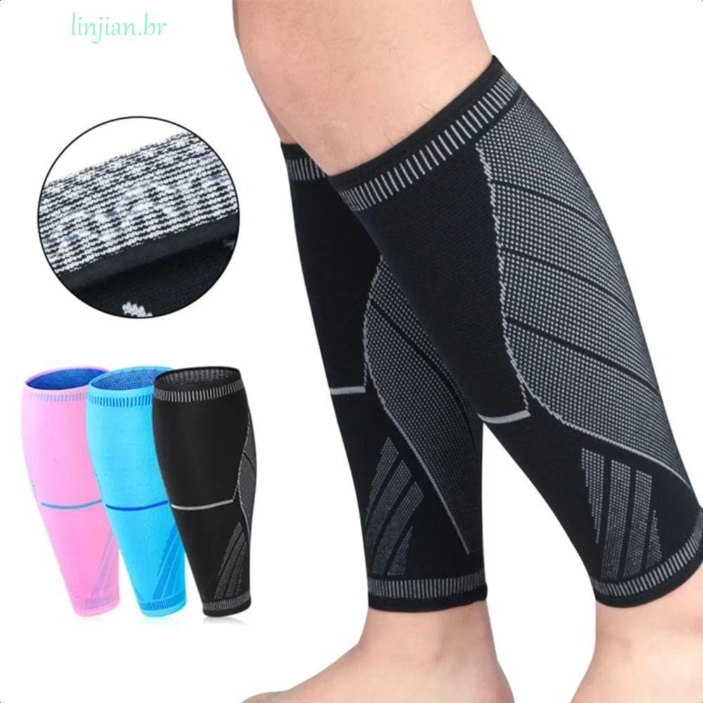 Mangas De Compressão Para Panturrilha LINJIAN , Imitação De Nylon Antiderrapante Pernas , Suporte , Protetor De Articula