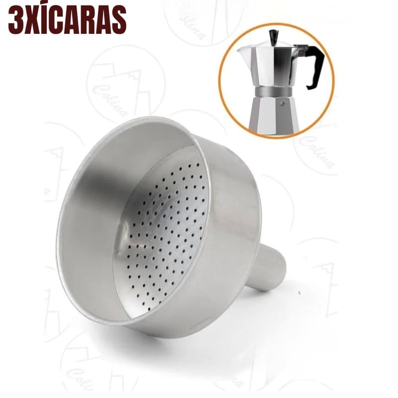 Funil c/ Filtro Para Cafeteira Italiana 3 xícaras