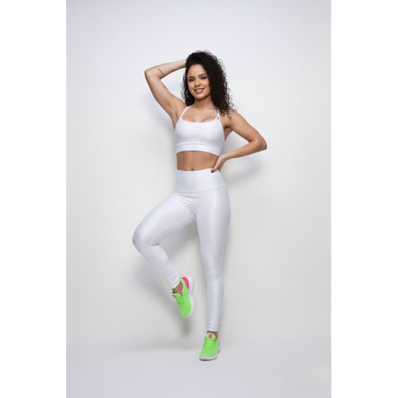 Calça Legging Suplex Branca Qualidade Premium com Preço de Fabrica