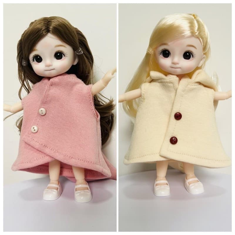 Nova Boneca BJD De 16cm Para Crianças Mini De Expressão Fofa E Roupas Brinquedos DIY