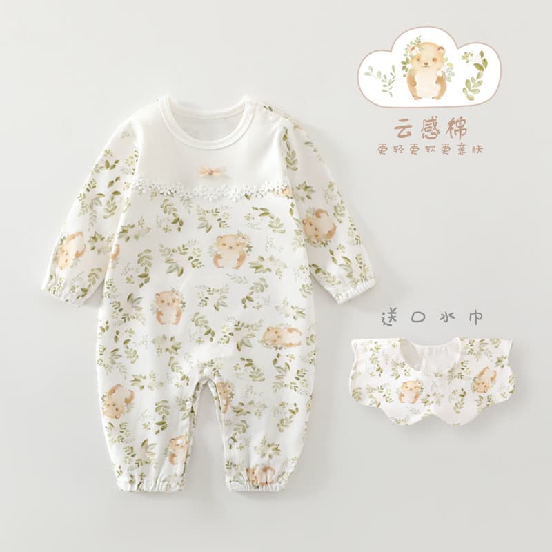 Macacão de bebê primavera outono macacão de algodão bebê menina macacão quatro estações macacão recém-nascido