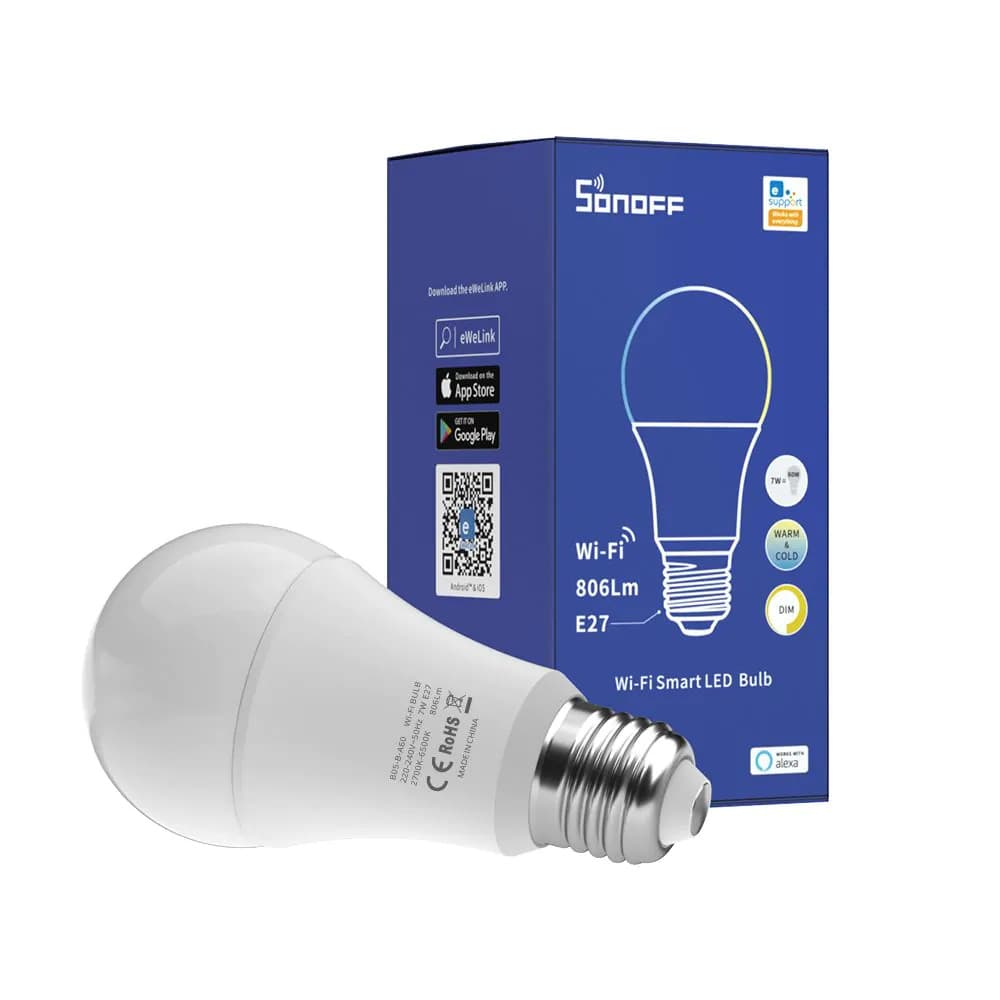 Lâmpada Led Wifi Sonoff B02-a60 2700k-5000k 9w (apenas 220v)