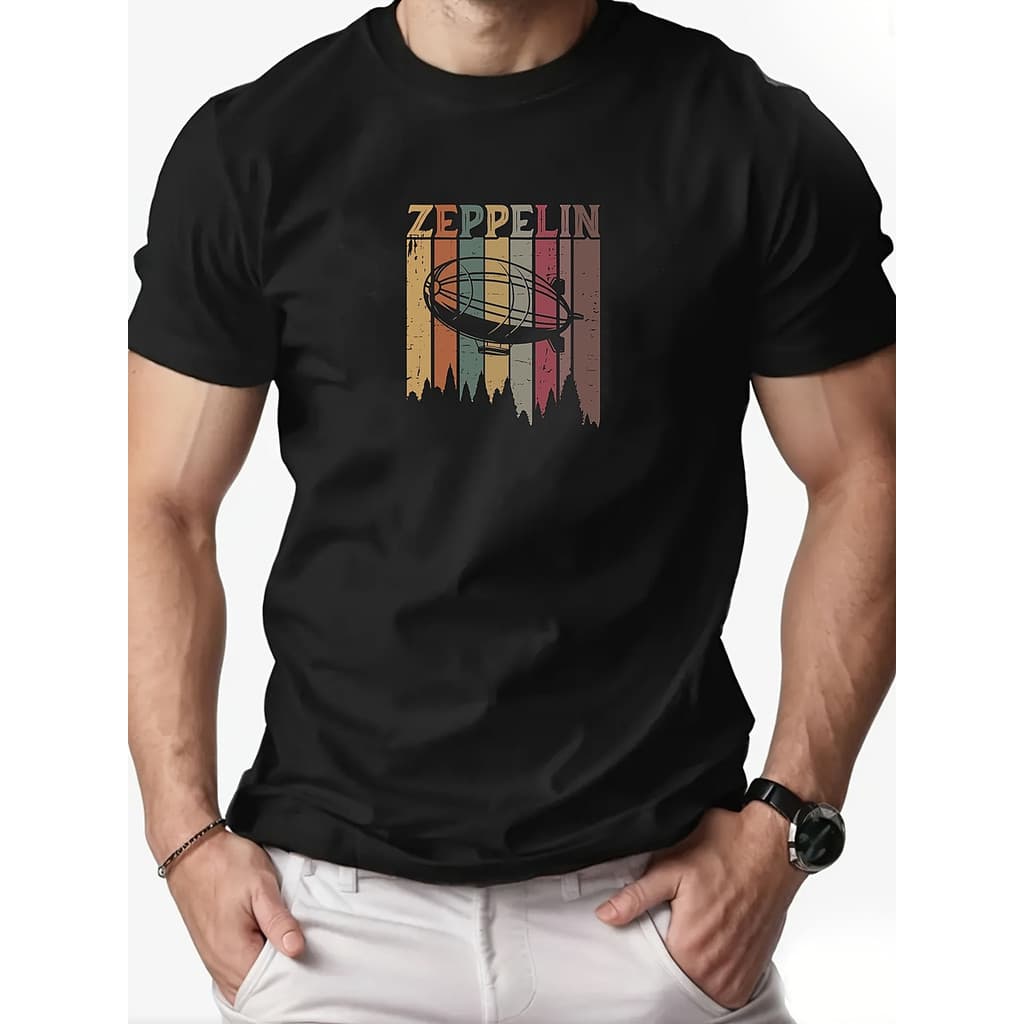 Camiseta Masculina Vintage Zeppelin 100% Algodao Premium
