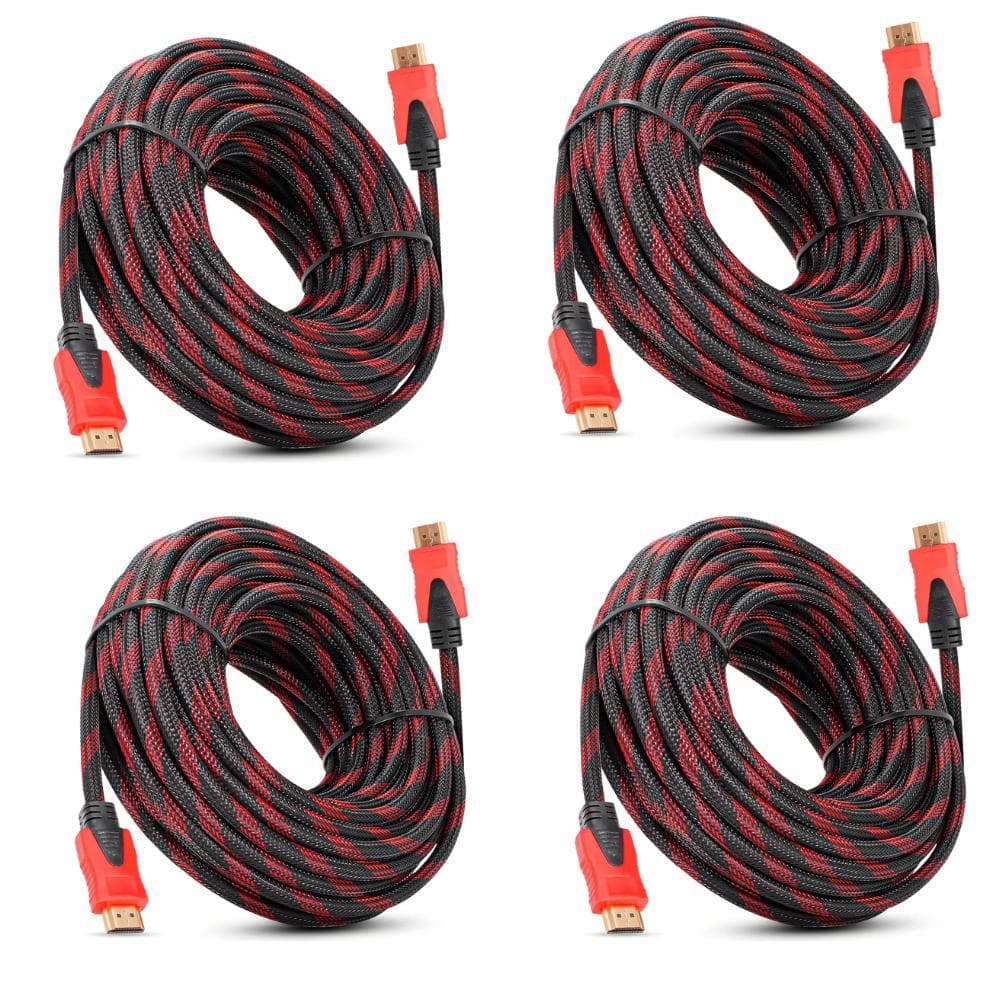 Kit 4 Cabos HDMI 5m Full HD 1080p Alta Velocidade