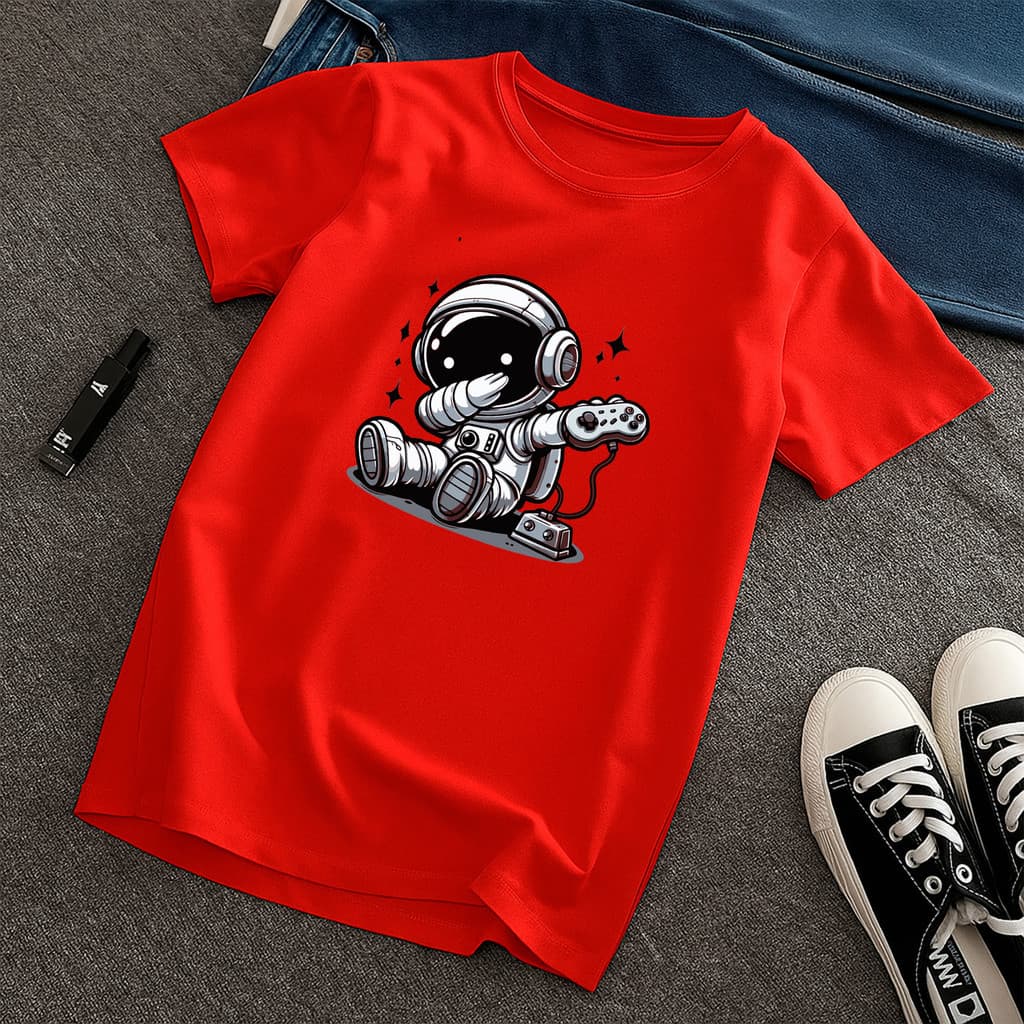 Camiseta Infantil Juvenil Astronauta 100% Algodão Geek Nerd Style Unissex Apolo 11 Viagem Espacial Artemis II