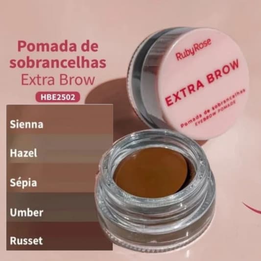 POMADA DE SOBRANCELHAS EYEBROW POMADE EXTRA BROW RUBY ROSE 5,3G