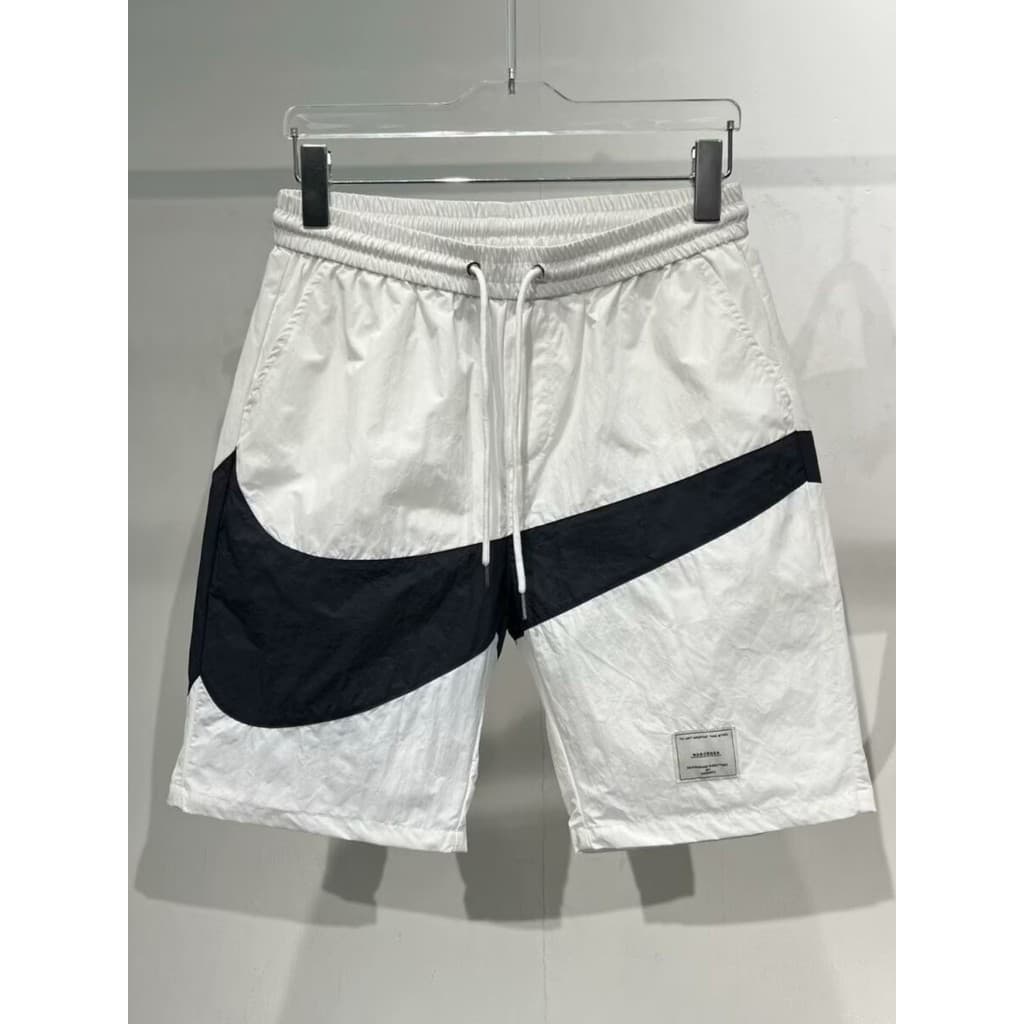 Verão gelo seda costura contraste cor japonês Shorts masculino solto Casual esportes cinco pontos calças médias em linha