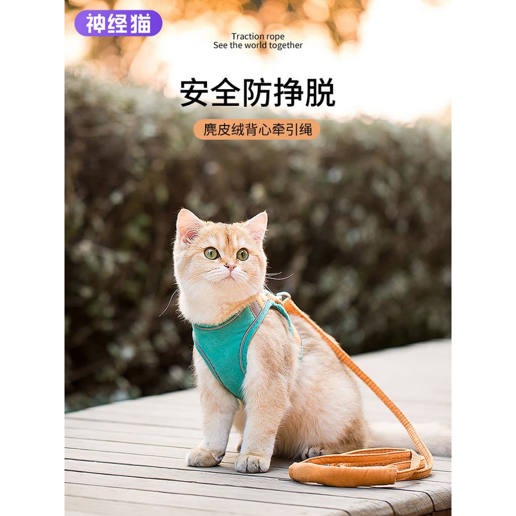 Gato tração corda colete estilo cinta de peito Anti-quebra bonito passeio cão tração corda gato andando corda cão andand
