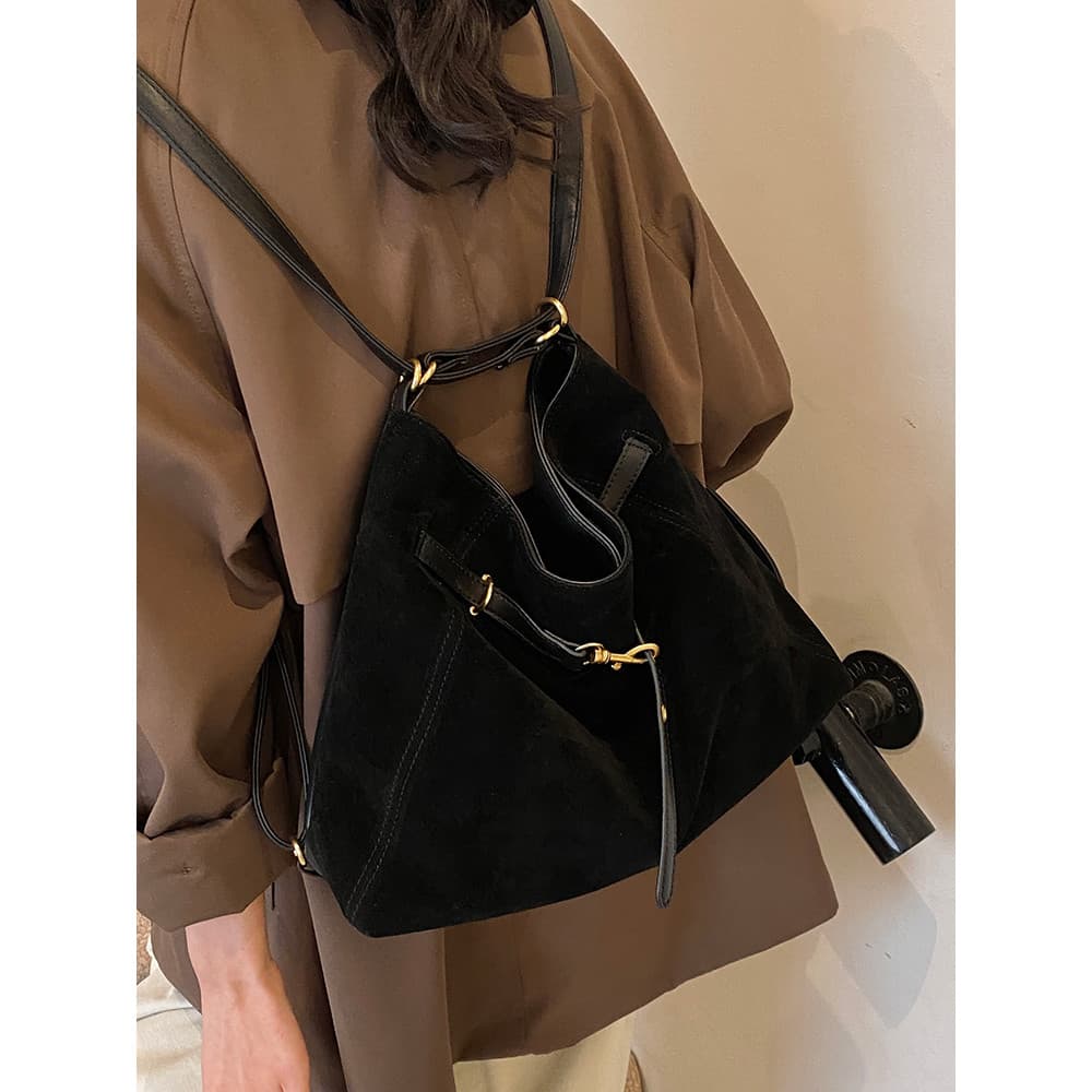 Bolsa de camurça feminina grande capacidade 2026 novo estilo outono inverno Casual de um ombro mensageiro Commuter sacol
