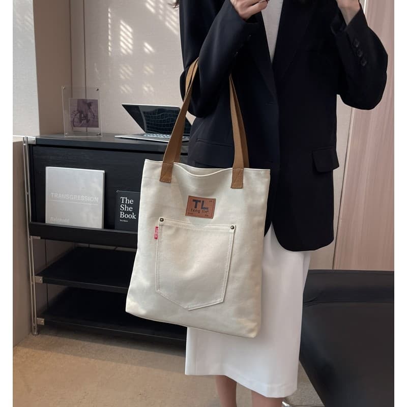 Saco de pano Tote de um ombro Commuter pequena moda estudante classe livro estilo preguiçoso portátil engrossado saco de