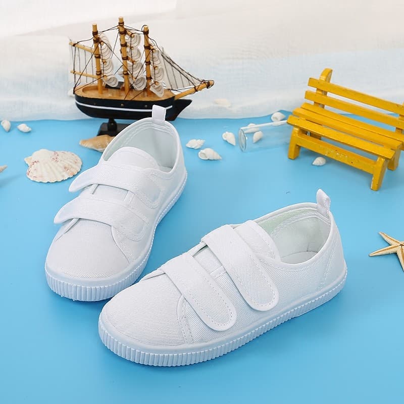 Estudante crianças sapatos de vela branco masculino feminino tênis branco sola macia bebê médio pequeno sapatos brancos