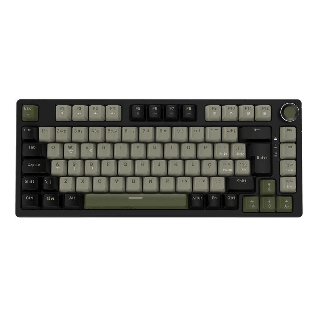 Teclado Mecanico 75% Pcyes Arkeum Cammo Edition Switch Red Vermelho Akcm75rbr