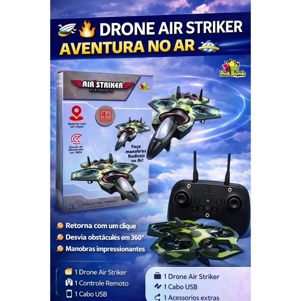 Avião Drone Air Striker - Aventura no Ar