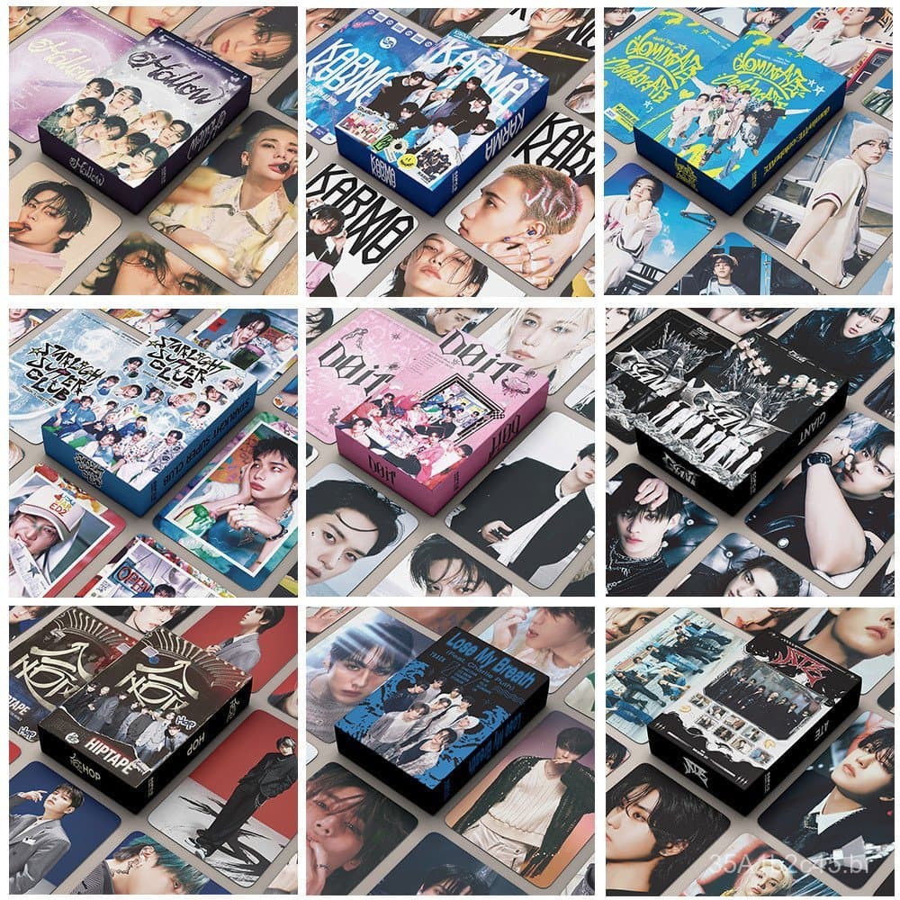 Caixa com 55 peças de cartões SK support LOMO, cartões de coleção de fotos de celebridades, pequenos cartões Stray, cart