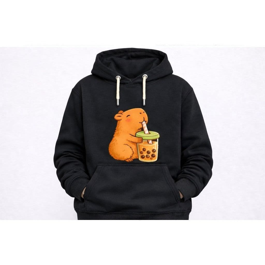 Moletom blusa de frio infantil canguru capivara com bolso e capuz